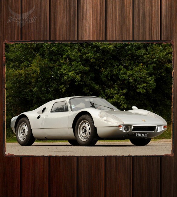 Металлическая табличка Porsche 904 Carrera GTS Металлическая табличка Porsche 904 Carrera GTS